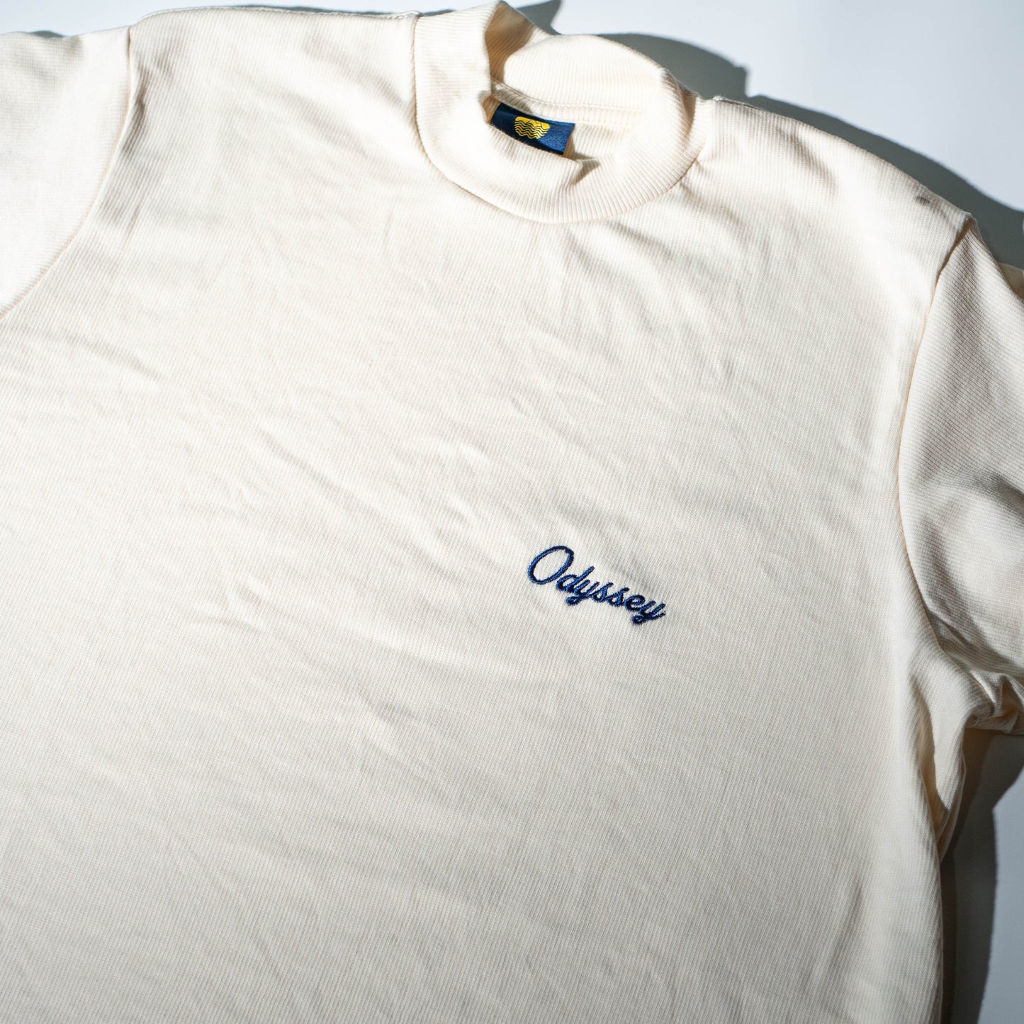 Corduroy Embroidered "Cream" Tee